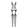 PASSION - BS 106 BODYSTOCKING BLANC TAILLE UNIQUE