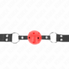 KINK - BALLE RESPIRANTE 4 CM BAG AVEC DOUBLE RIVET ROUGE 62,5 x 2,5 CM AJUSTABLE 42-58 CM