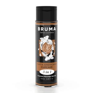 BRUMA - HUILE DE MASSAGE PREMIUM EFFET CHALEUR SAVEUR CUPCAKE 3 EN 1 - 100 ML