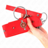 KINK - COLLIER DIAMANTS ROUGES AVEC CEINTURE 65 CM AJDUSTABLE 35-51 CM X 7 CM