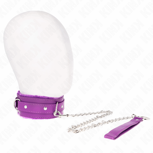 KINK - COLLIER AVEC LAISSE 65 CM AVEC RESTRICTIONS VIOLET 36-42 CM X 5,5 CM