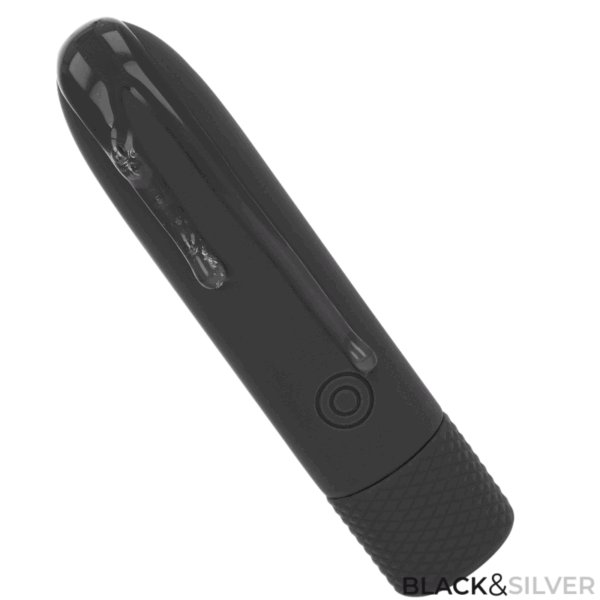 BLACK  SILVER - GERI BULLET VIBRANT RECHARGEABLE USB 8 VIBRATIONS NOIR 10 X 2,2 CM