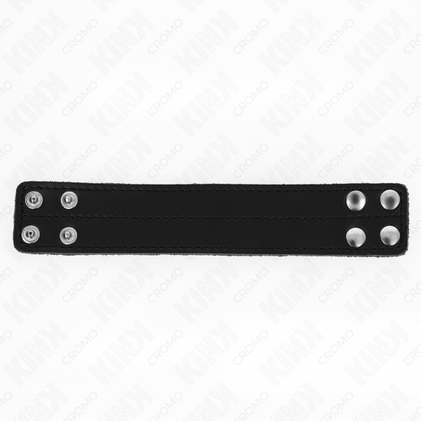 KINK - ANNEAU PÉNIS EN CUIR AVEC FERMETURE À PRESSION 18,5 X 3,3 CM