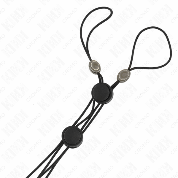 KINK - PINCES À TÉTONS NOIRES AVEC ÉLASTIQUE NOIR