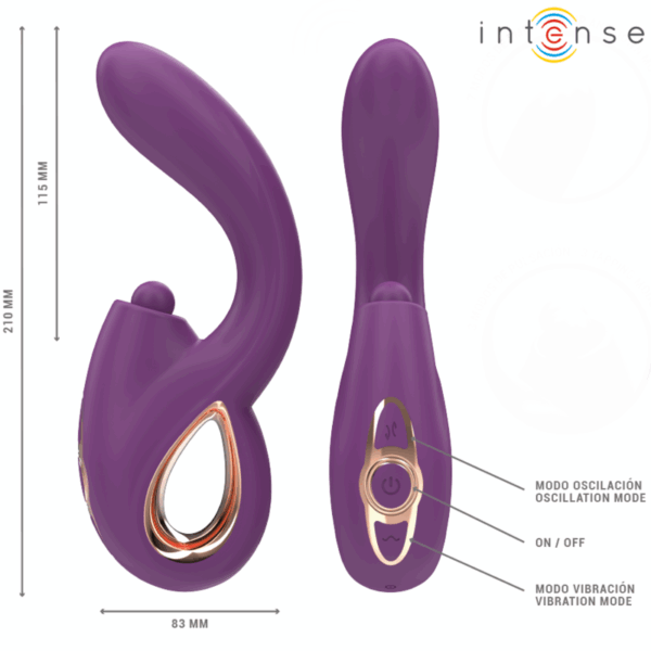 INTENSE - LALI VIBRATEUR MULTIFONCTION POINT G TAPPING  THRUST  VIBRATION VIOLET