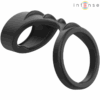 INTENSE - THEO ANNEAU PÉNIS DOUBLE SILICONE NOIR MODÈLE 3