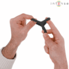 INTENSE - CARSON ANNEAU PÉNIS DOUBLE SILICONE NOIR MODÈLE 4
