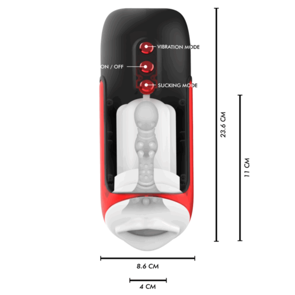JAMYJOB - MASTURBATEUR BUCCAL AUTOMATIQUE BLAZE 5 MODES ONDES STIMULANTES ET VIBRATIONS