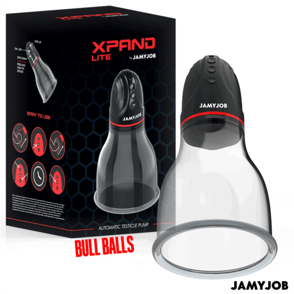 JAMYJOB - XPAND LITE POMPE À TESTICULES AUTOMATIQUE 3 NIVEAUX DONDES STIMULANTES GRIS