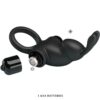 PRETTY LOVE - ANNEAU VIBRANT + STIMULATEUR DE CLITORIS RABBIT 10 VIBRATIONS NOIR