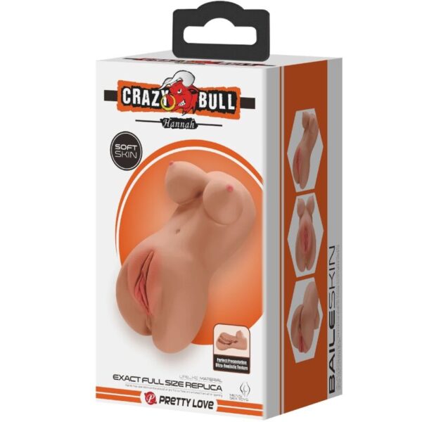 CRAZY BULL - HANNAH DOUBLE MASTURBATEUR VAGIN  ANUS MULÂTRE RÉALISTE
