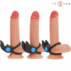 INTENSE - SAM VIBRATEUR DOUBLE ANNEAU PÉNIS 10 VIBRATIONS NOIR