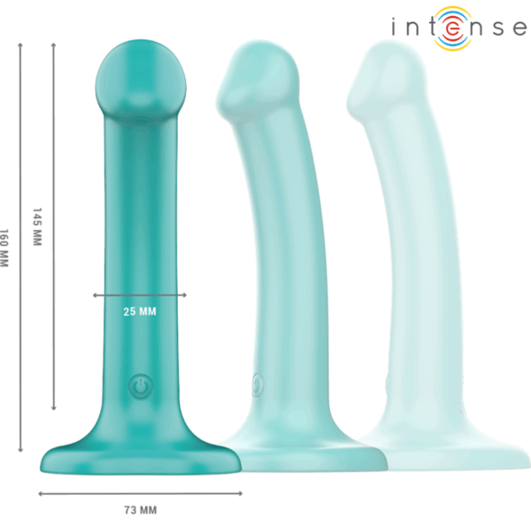 INTENSE - KATIE VIBRATEUR AVEC VENTOUSE 10 VIBRATIONS TÉLÉCOMMANDE BLEUE