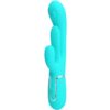 PRETTY LOVE - SHANIA TRIPLE RABBIT VIBRATEUR MULTIFONCTION 3 EN 1 BLEU