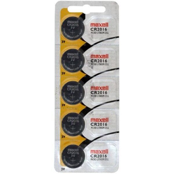 MAXELL - CR2016 3V PILE BOUTON AU LITHIUM BLISTER*5