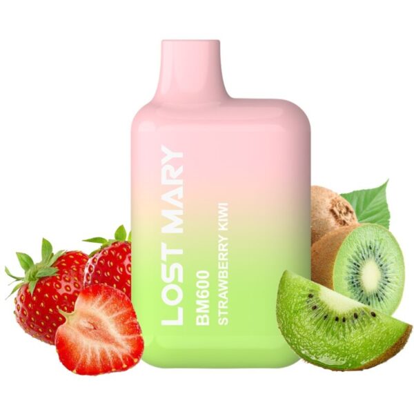 LOST MARY - (PACK PROFESSIONNEL EXPOSANT -10 UNITÉS) BM600 NICOTINE VAPER 2% JETABLE FRAISE KIWI