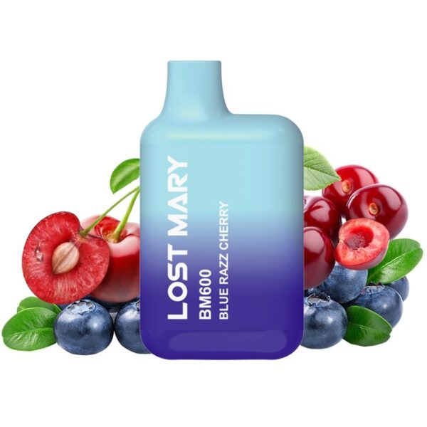 LOST MARY - (PACK PROFESSIONNEL EXPOSANT -10 UNITÉS) BM600 NICOTINE VAPER 2% JETABLE BLUE RAZZ CHERRY