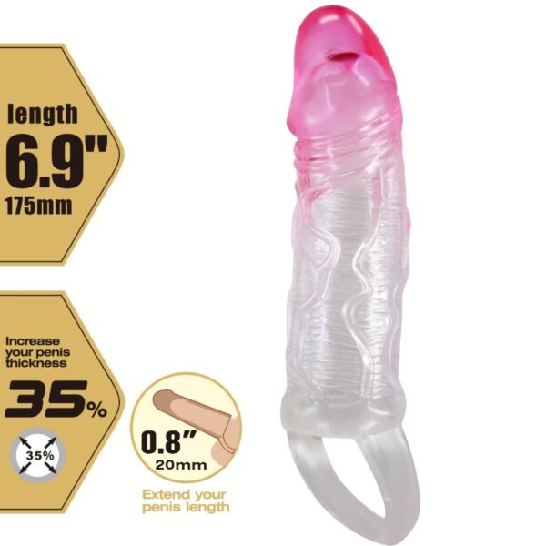 PRETTY LOVE - ODES GAINE DAGRANDISSEMENT RÉALISTE DE 2 CM POUR PÉNIS ROSE