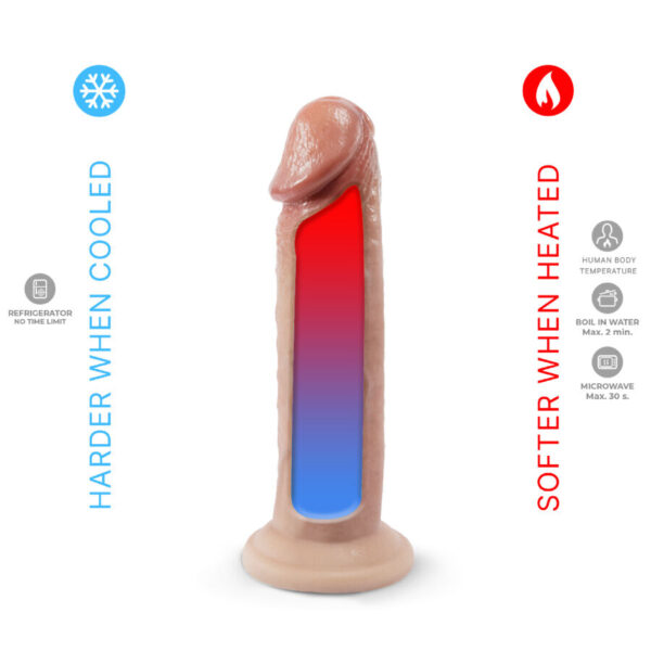 SILEXD - MODÈLE DE PÉNIS RÉALISTE 2 SILICONE THERMOREACTIF PREMIUM 19 CM