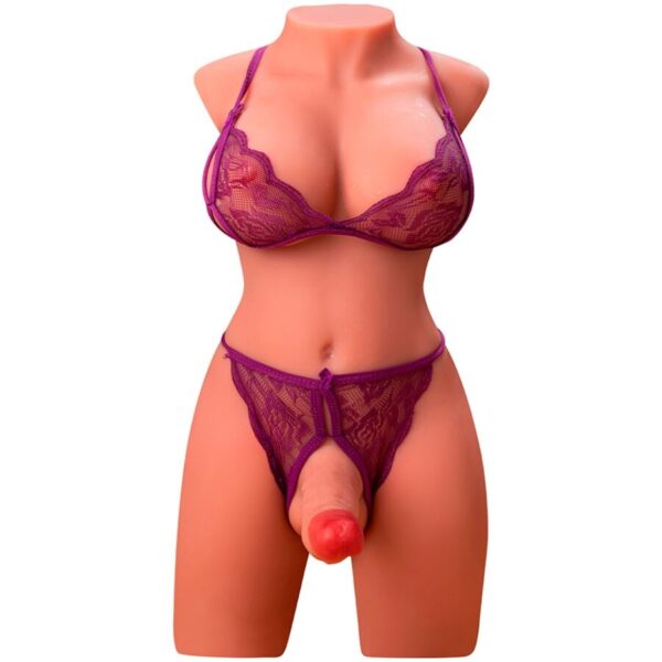 XISE - MIAH LADY BOY TORSE FÉMININ AVEC GODE AVEC VIBRATION ET POUSSÉE 55 CM
