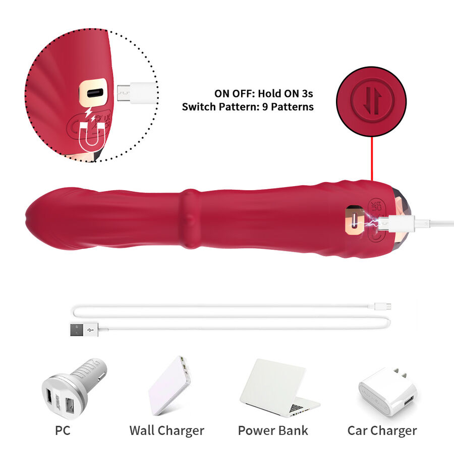 img_204967_9742f91beb62a446a2a572789d863eb1_1.jpg ARMONY - DILDO VIBRATEUR POINT A THERMO-RÉGLABLE ROUGE