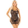LEG AVENUE - MINI ROBE AVEC DENTELLE COEUR NOIRE