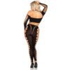 LEG AVENUE - CROP TOP ET LEGGINGS DÉCOUPÉS SANS COUTURE NOIR
