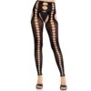 LEG AVENUE - BAS OPAQUES SANS COUTURE ET SANS BRETELLES NOIRS