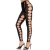 LEG AVENUE - BAS OPAQUES SANS COUTURE ET SANS BRETELLES NOIRS