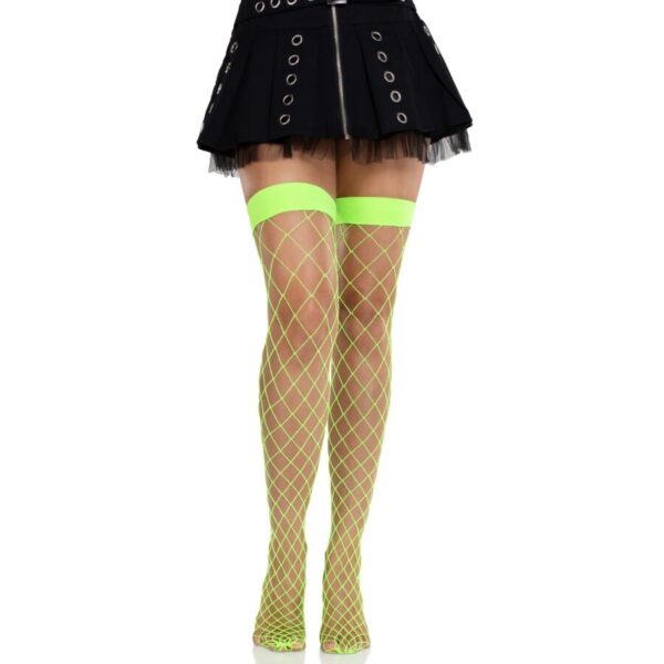 LEG AVENUE - COLLANTS RÉSILLE LARGES VERT FLUO