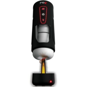 PDX ELITE - MASTURBATEUR AUTOMATIQUE MILK ME HOTTER AVEC VIBRATION À EFFET DE POUSSÉE ET DE CHALEUR