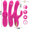 INTENSE - BRITNEY VIBRATEUR LAPIN MULTIFONCTION 23 CM ROSE