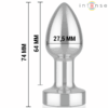 INTENSE - PLUG ANAL 10 VIBRATIONS MÉTAL AVEC TÉLÉCOMMANDE S