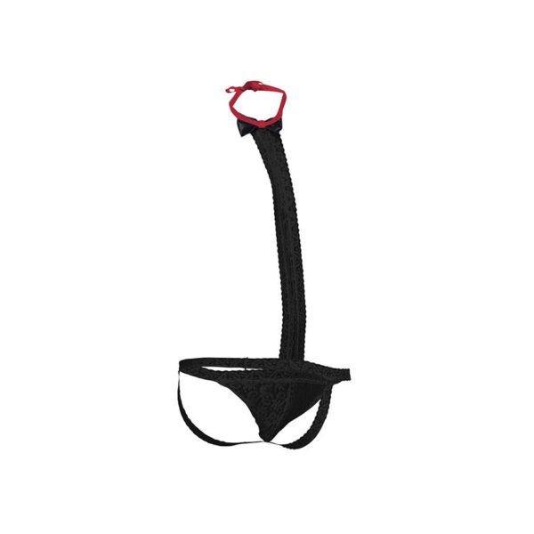 MOB - ESMOQUIN CON TANGA DE ENCAJE TALLA S/M