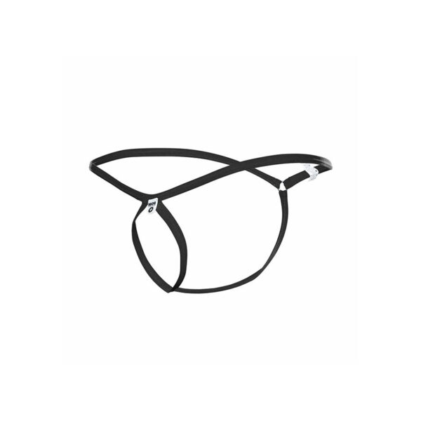 MOB - TANGA NEGRO CON FORMA DE LAGRIMA TALLA S/M