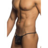 MOB - TANGA DE ENCAJE NEGRO TALLA S/M