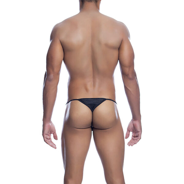 MOB - V-STRING DE MICROFIBRA NEGRA TALLA S/M