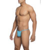 MOB - TANGA TRANSPARENTE CON FORMA DE T AQUA TALLA S/M