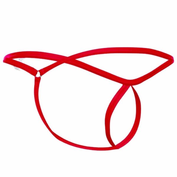 MOB - TANGA ROJO CON FORMA DE LAGRIMA TALLA S/M