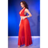 CHILIROSE - CR  4857 SET TOP Y PANTALONES ROJO TALLA S