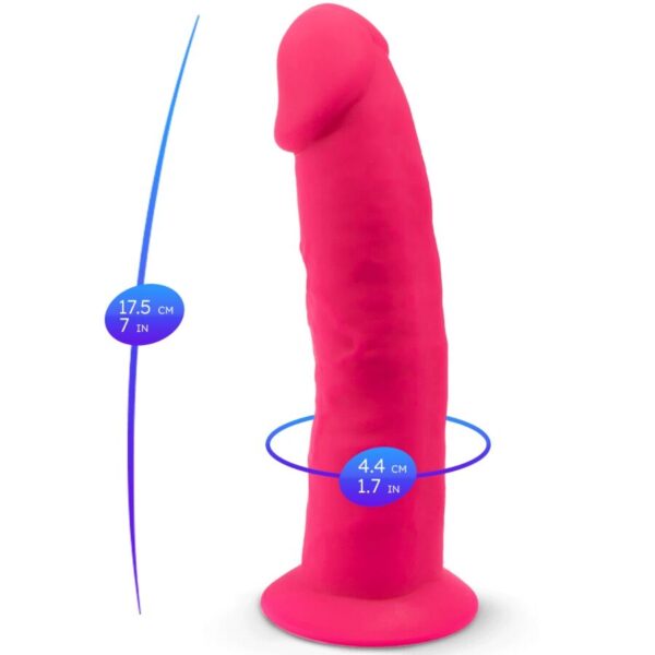 SILEXD - MODÈLE 2 PÉNIS RÉALISTE PREMIUM SILEXPAN SILICONE FUCHSIA 19.2 CM