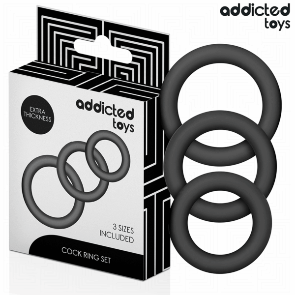 ADDICTED TOYS - LOT DE ANNEAUX EN SILICONE MODÈLE 1