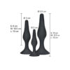 TOYJOY - Plug anal CURVY COMPANIONS 3 pièces Noir