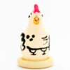 CONDOMERIE - PRÉSERVATIFS FANTAISIE PEINTS À LA MAIN COQ COCKY