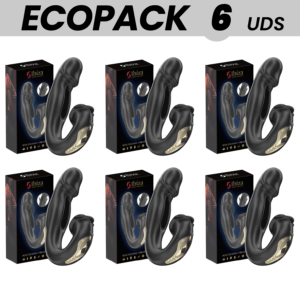 ECOPACKS 6 UNITÉS - VIBRATEUR IBIZA ROSE EFFET FLICKING ET STIMULATEUR DE CLITO