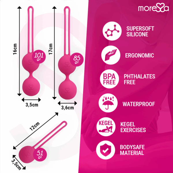 MORESSA - OSIAN SET PREMIUM SILICONE ROSE (Osian One - 51 g  Osian Two - 101 g  Osian Three 85 g)