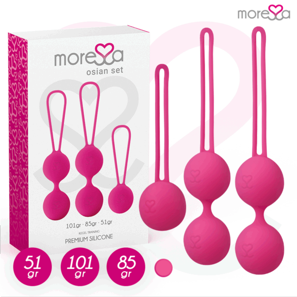 MORESSA - OSIAN SET PREMIUM SILICONE ROSE (Osian One - 51 g  Osian Two - 101 g  Osian Three 85 g)