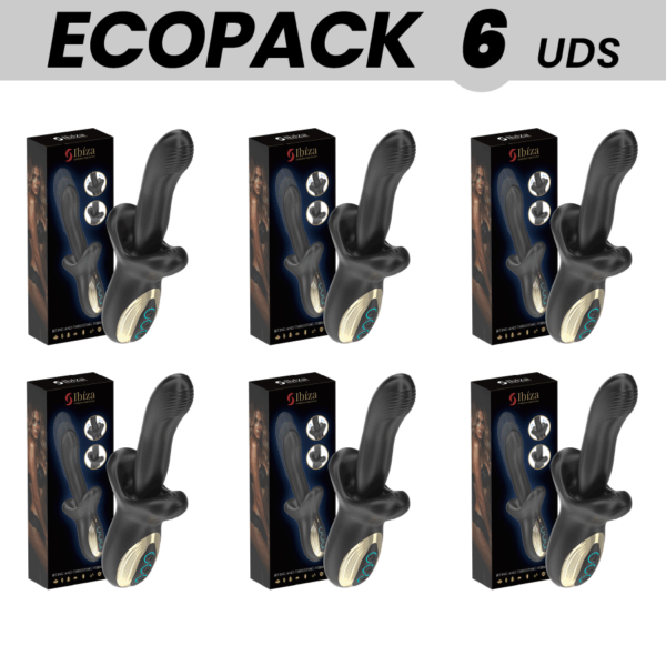 ECOPACKS 6 UNITÉS - IBIZA VIBRATEUR PUISSANT AVEC EFFET DE POUSSÉE ET DE MORSURE