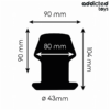 ADDICTED TOYS - PLUG ANAL CREUX EXTRÊME TAILLE L 10,4 CM
