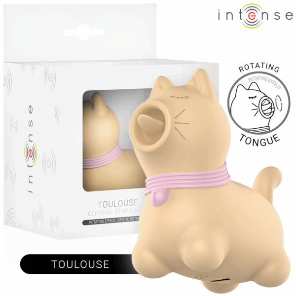 INTENSE - STIMULATEUR TOULOUSE AVEC LANGUE ROTATIVE À 360 JAUNE